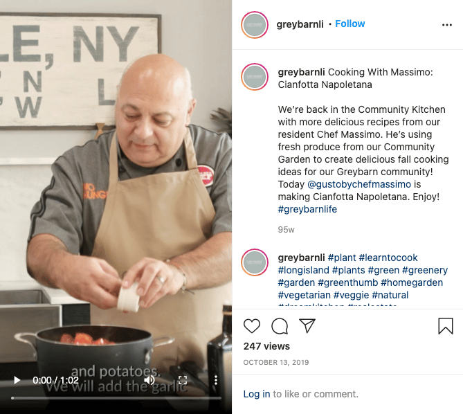 instagram screenshot of resident testimonial